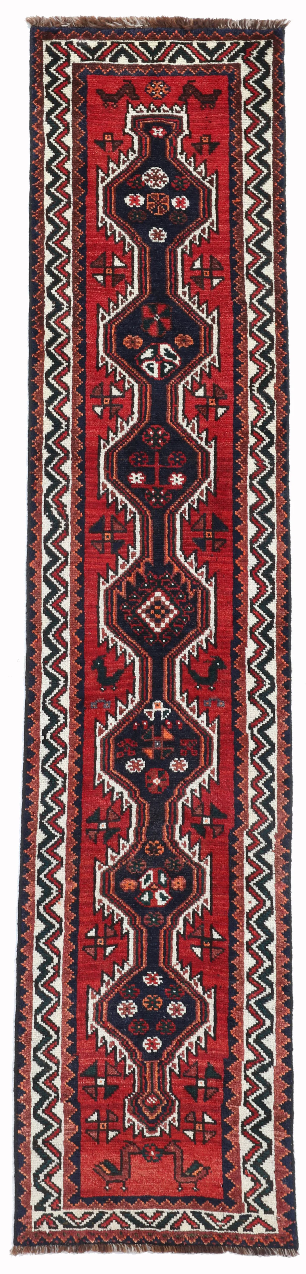 Persian Nomadic Shiraz Runner, 288 × 62 cm