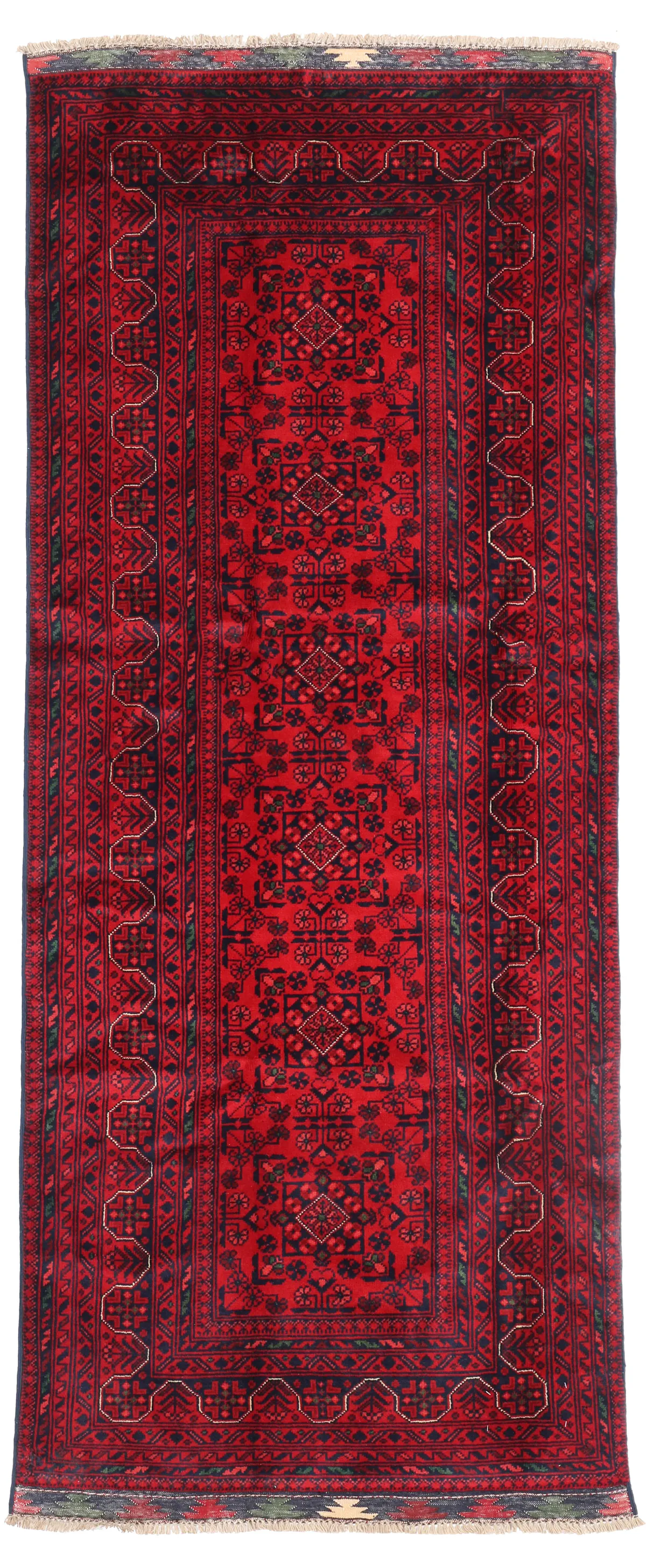 Afghan Khal Mohammad Runner – 7 x 2'9, 216 × 89 cm