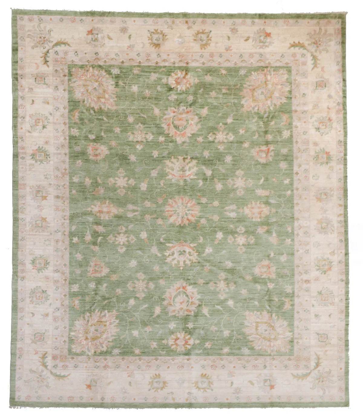 Green Garous Design Rug, 301 × 242 cm