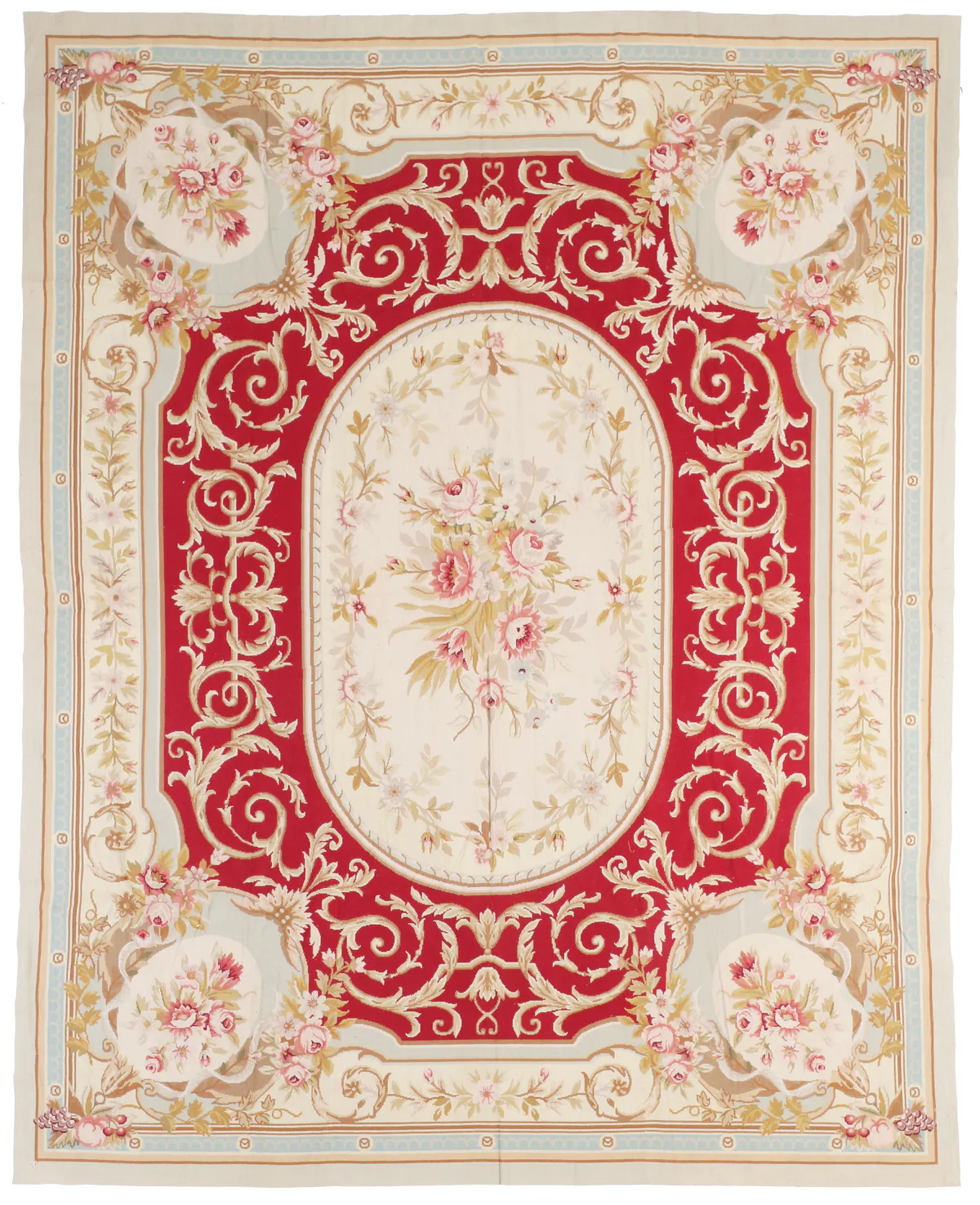 Red Needlepoint Rug in, 305 × 237 cm