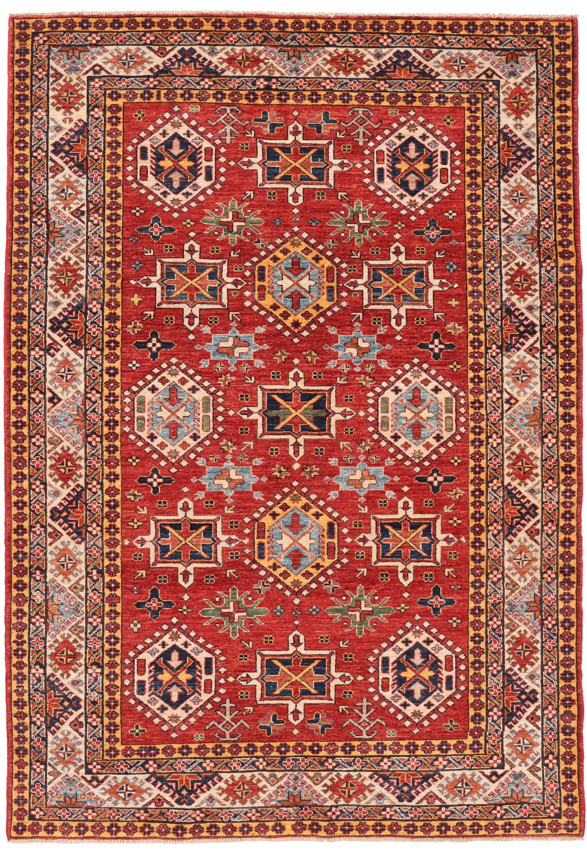 Shirvan Design Rug – Red, 239 × 168 cm