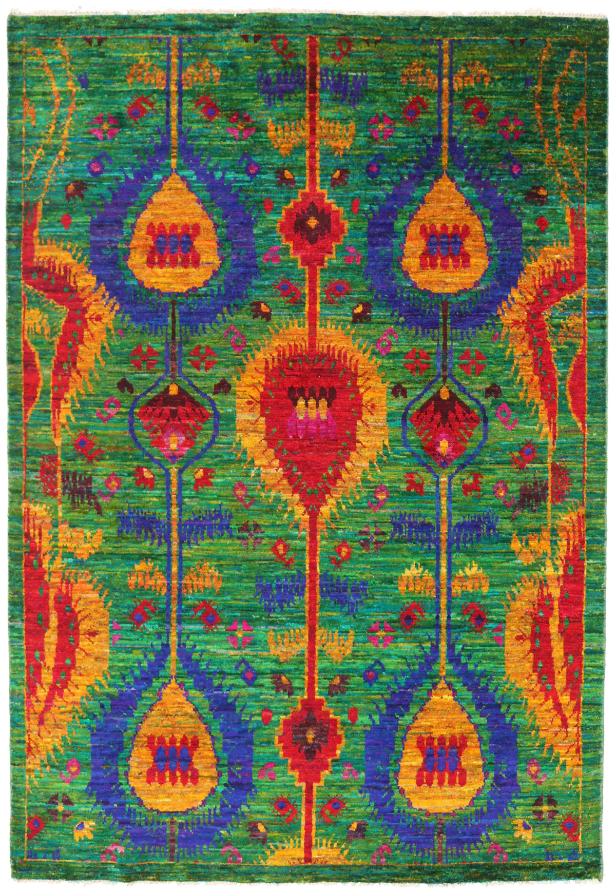 Sari Silk Green Fine rug, 238 × 165 cm
