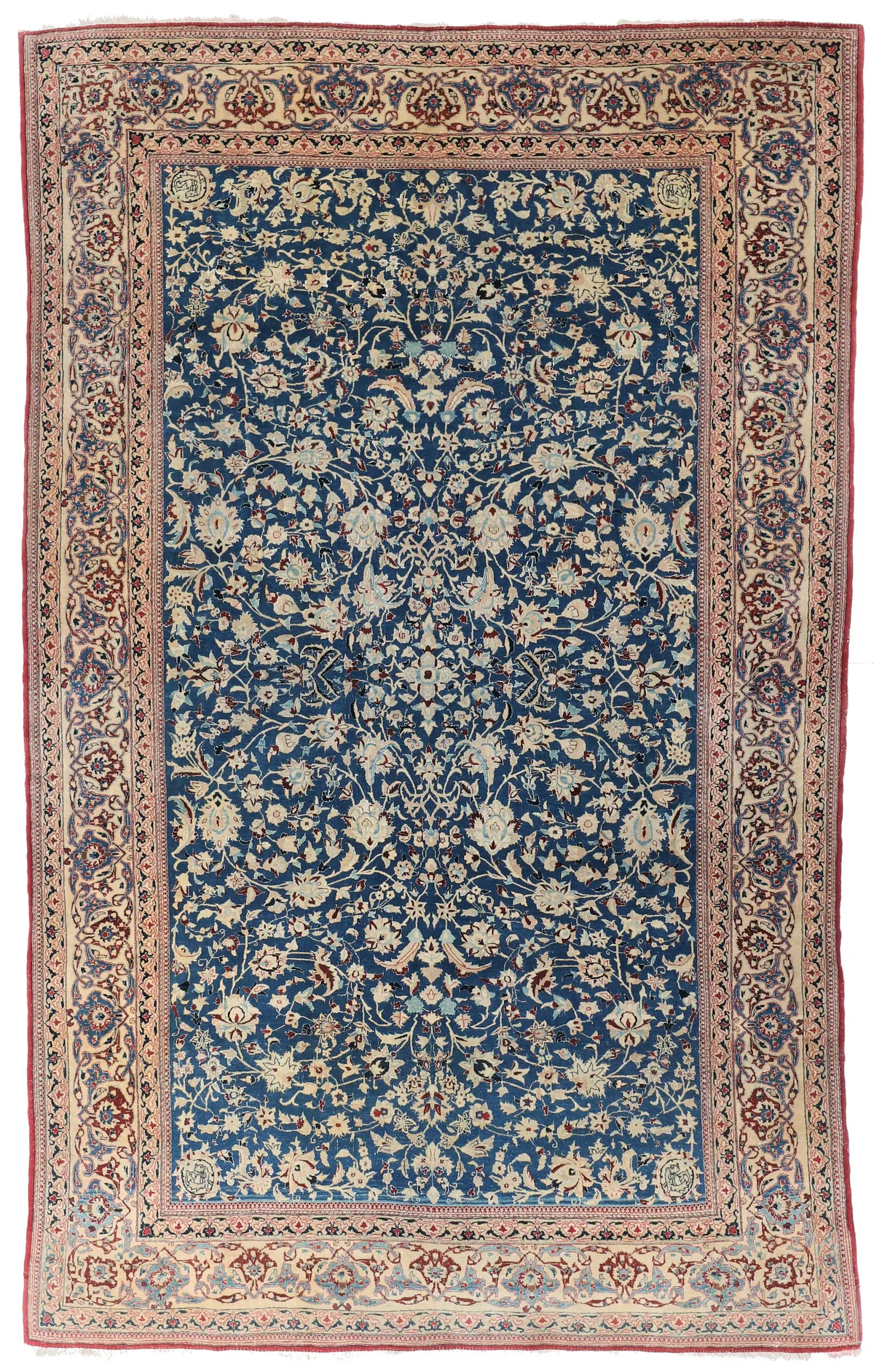 Antique Nain Tudeshk Rug circa 1930, 240 × 155 cm