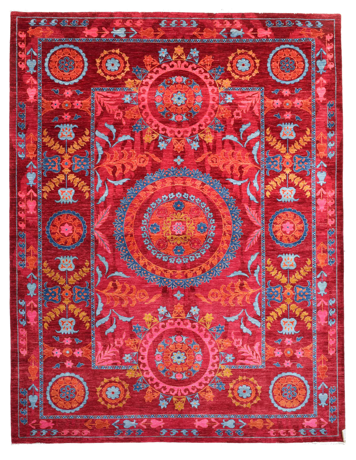 Red Arts & Craft Rug, 413 × 314 cm