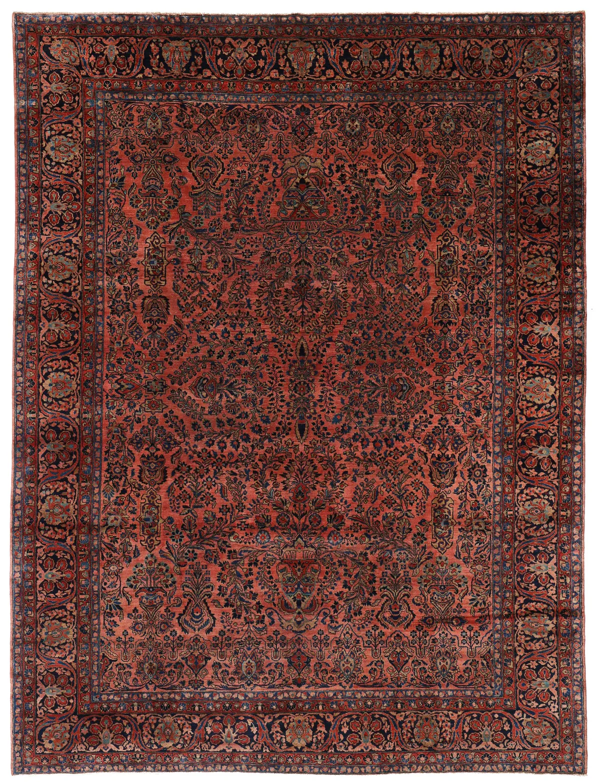 Antique Persian Saruk / sarouk rug, 378 × 282 cm