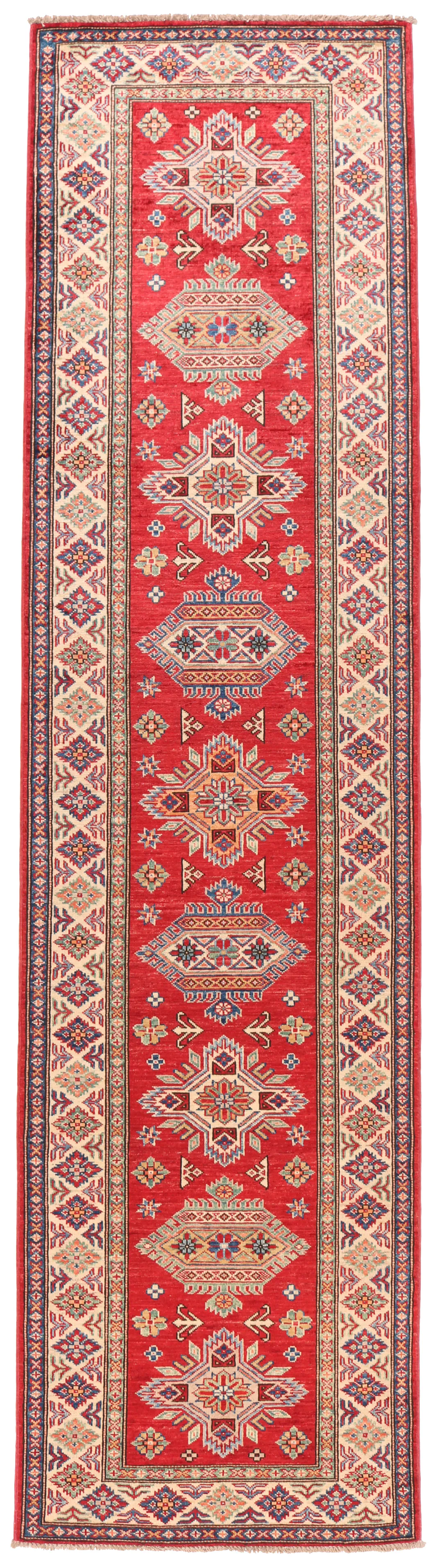 Caucasian / Kazak Design Runner Rug, 308 × 77 cm