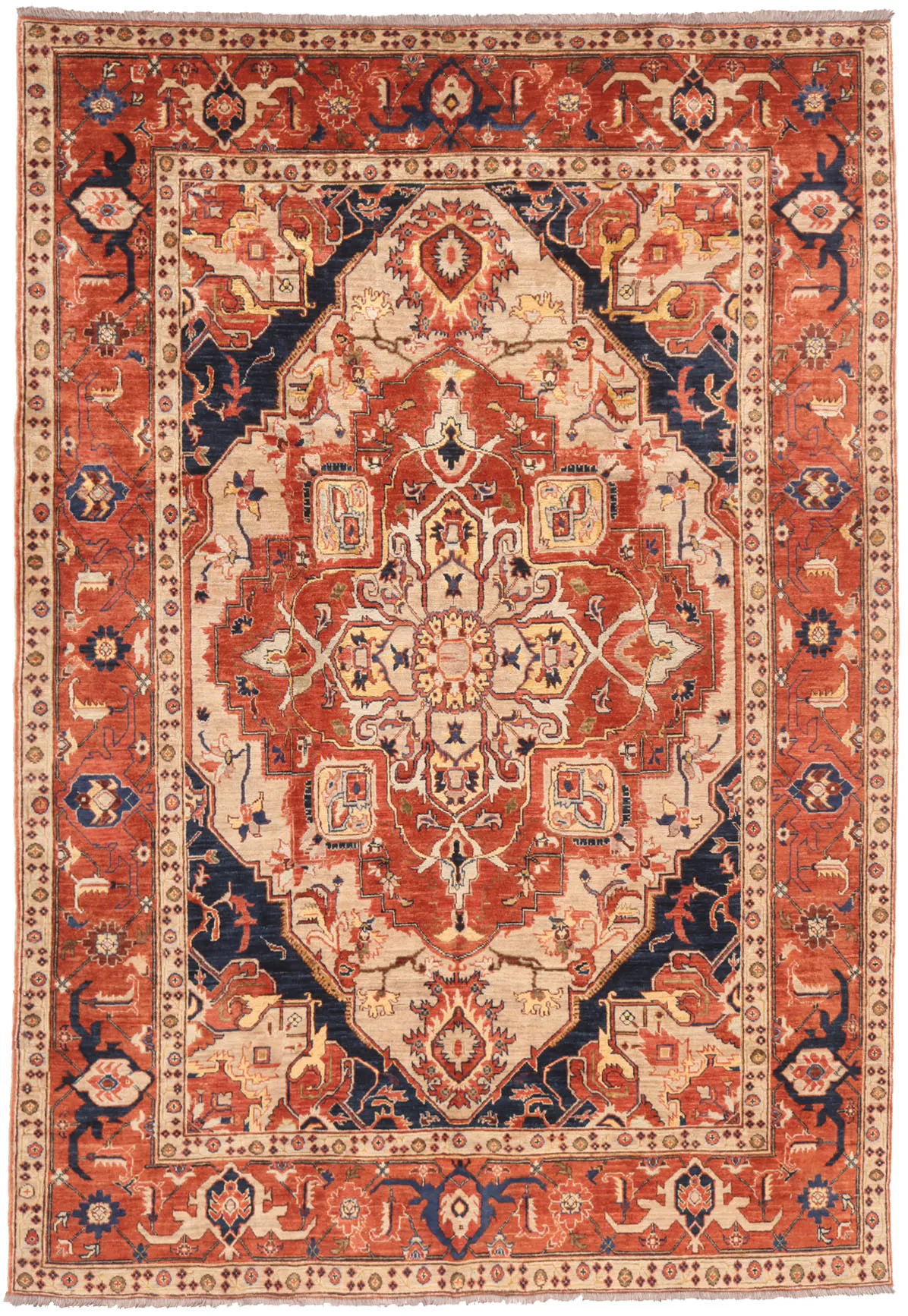 Heriz Design rug Part Silk, 219 × 153 cm