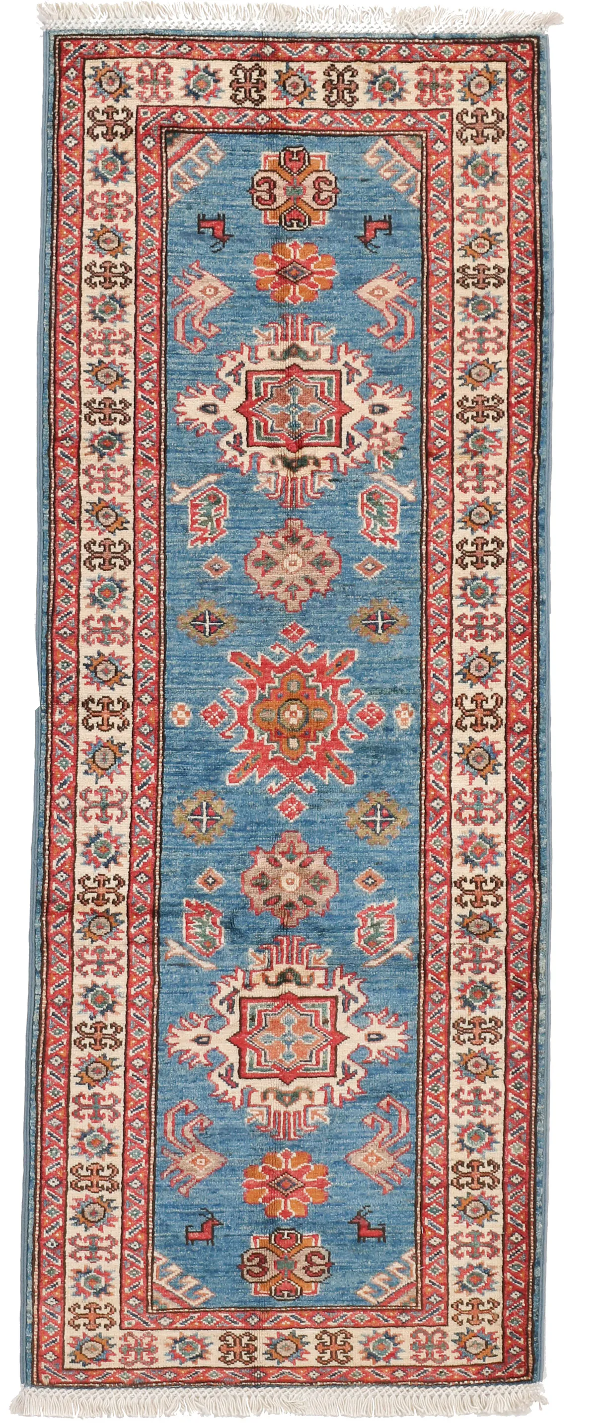 Super Kazak Blue Runner, 181 × 67 cm