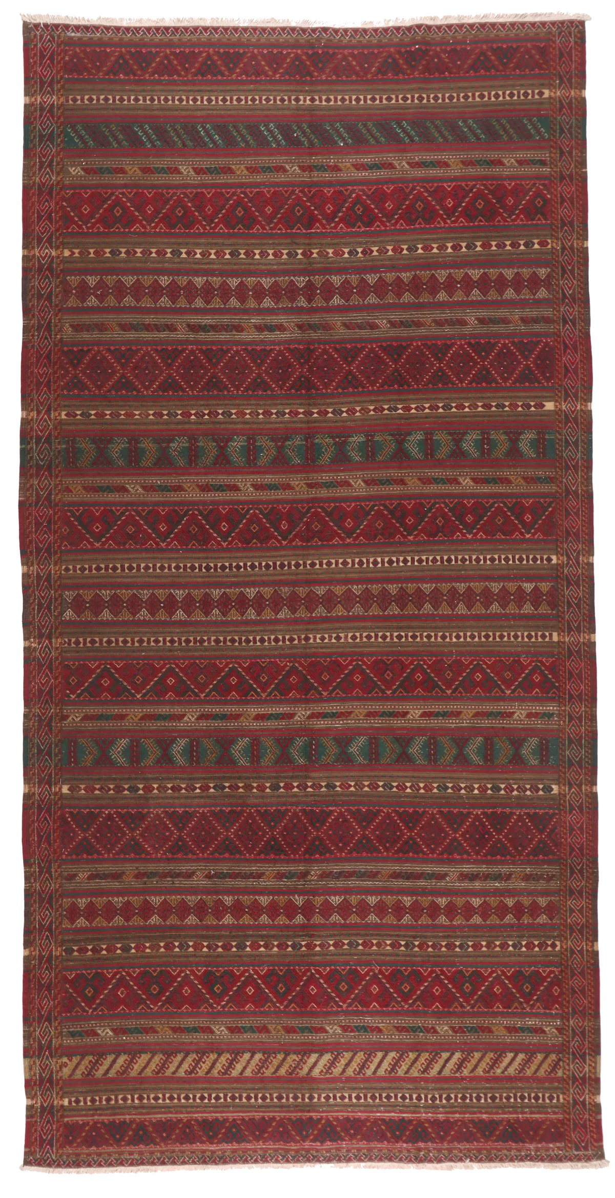Persian Kurdi Ghochan Kilim Runner, 363 × 184 cm