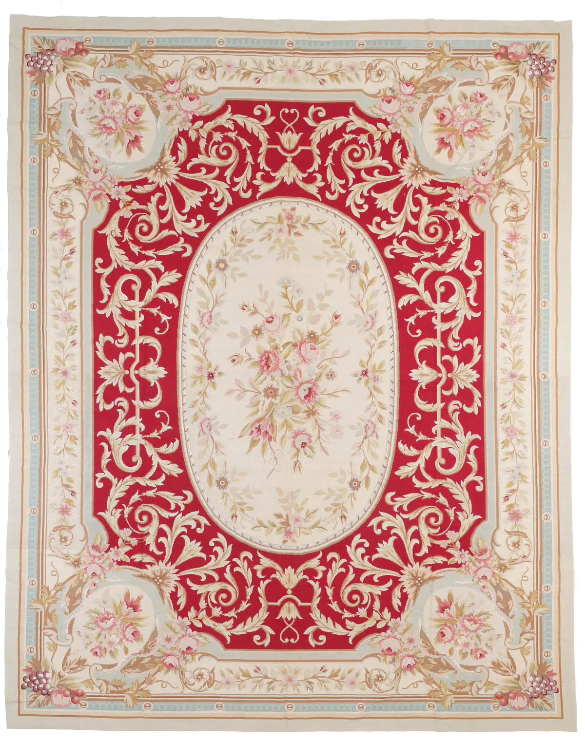Red Needlepoint Rug, 352 × 278 cm