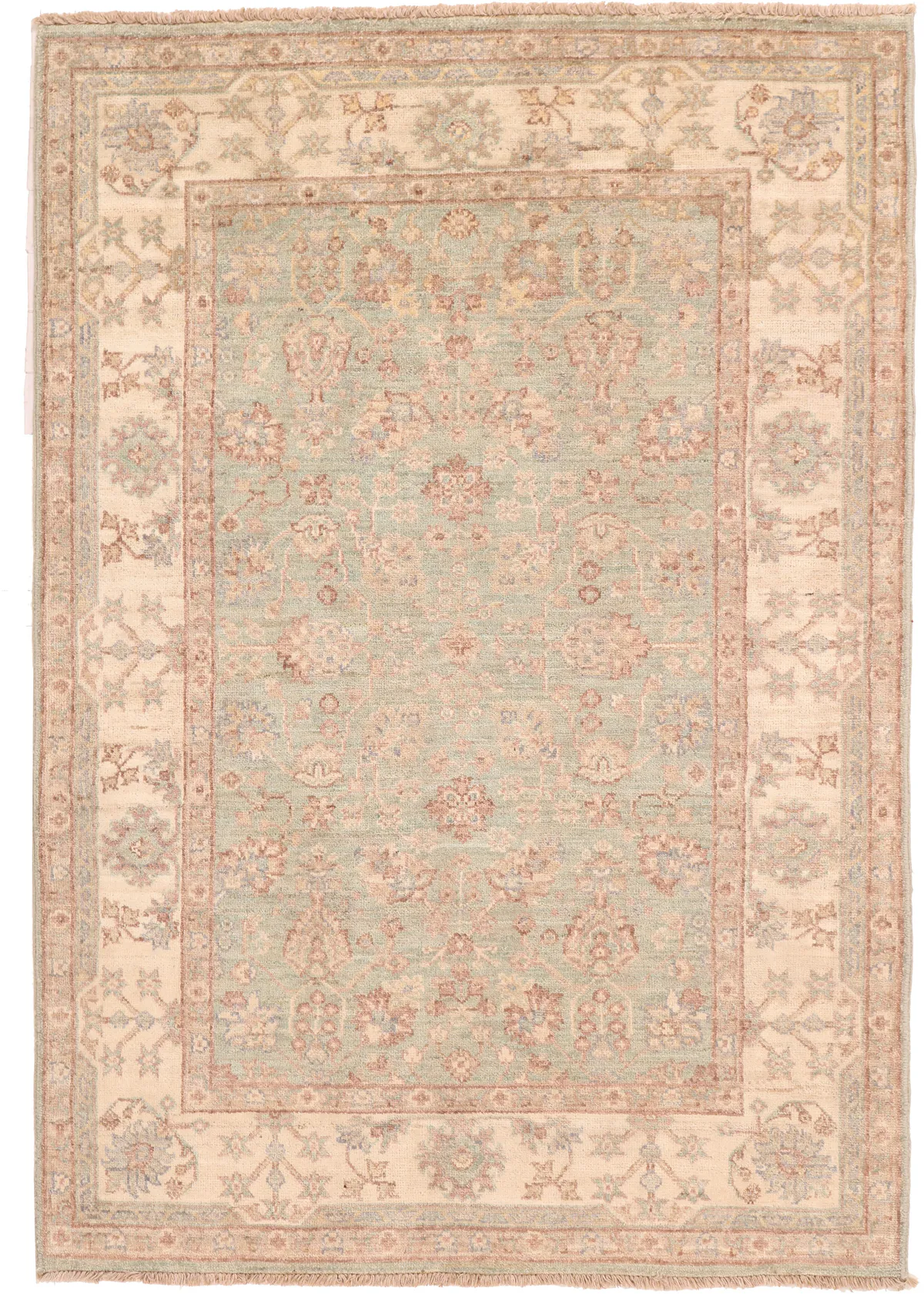 Garous / Ziegler design Rug – Light Green 6 x 4, 183 × 119 cm