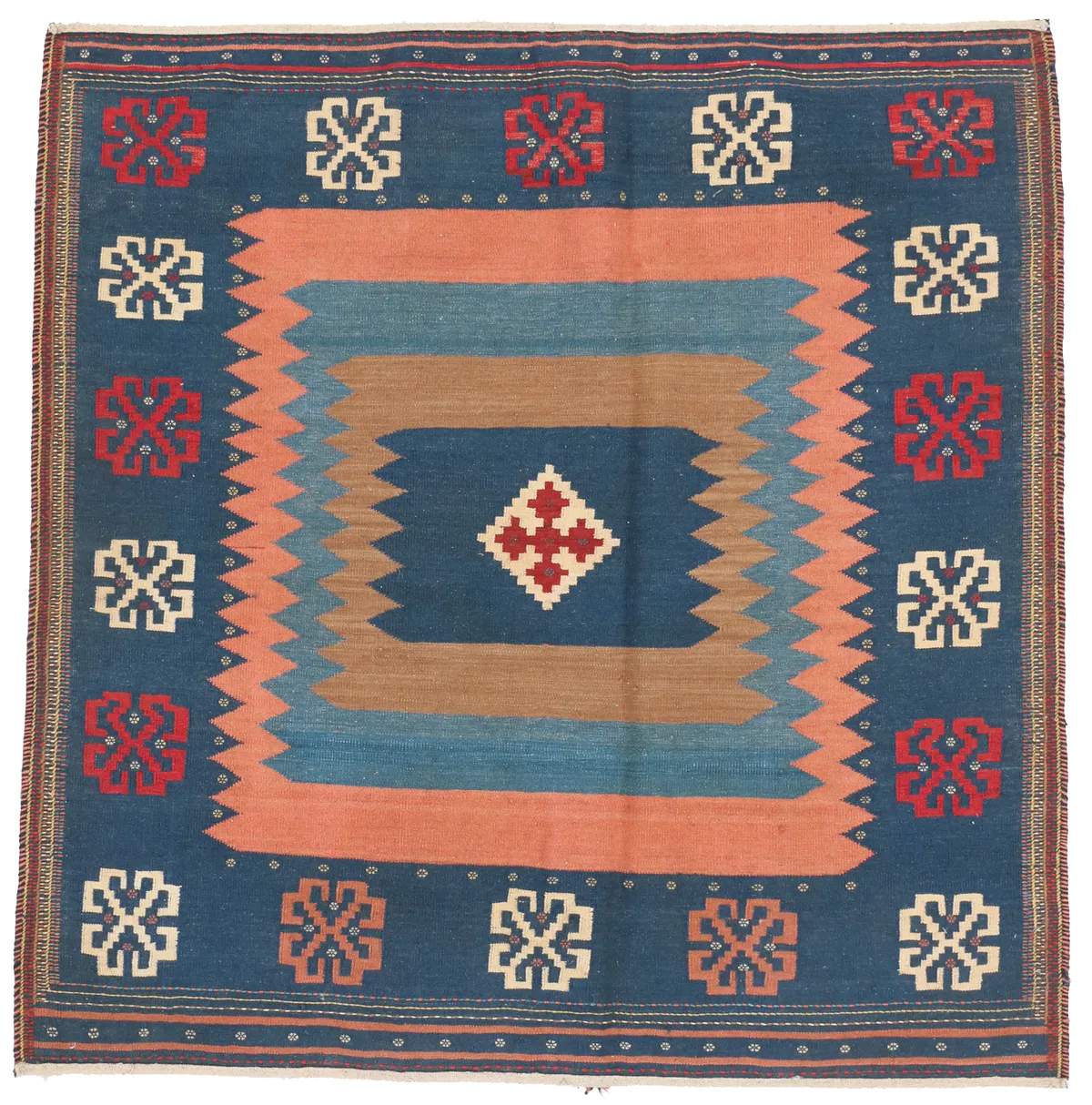 Sofreh Sirjan Kilim, 143 × 140 cm