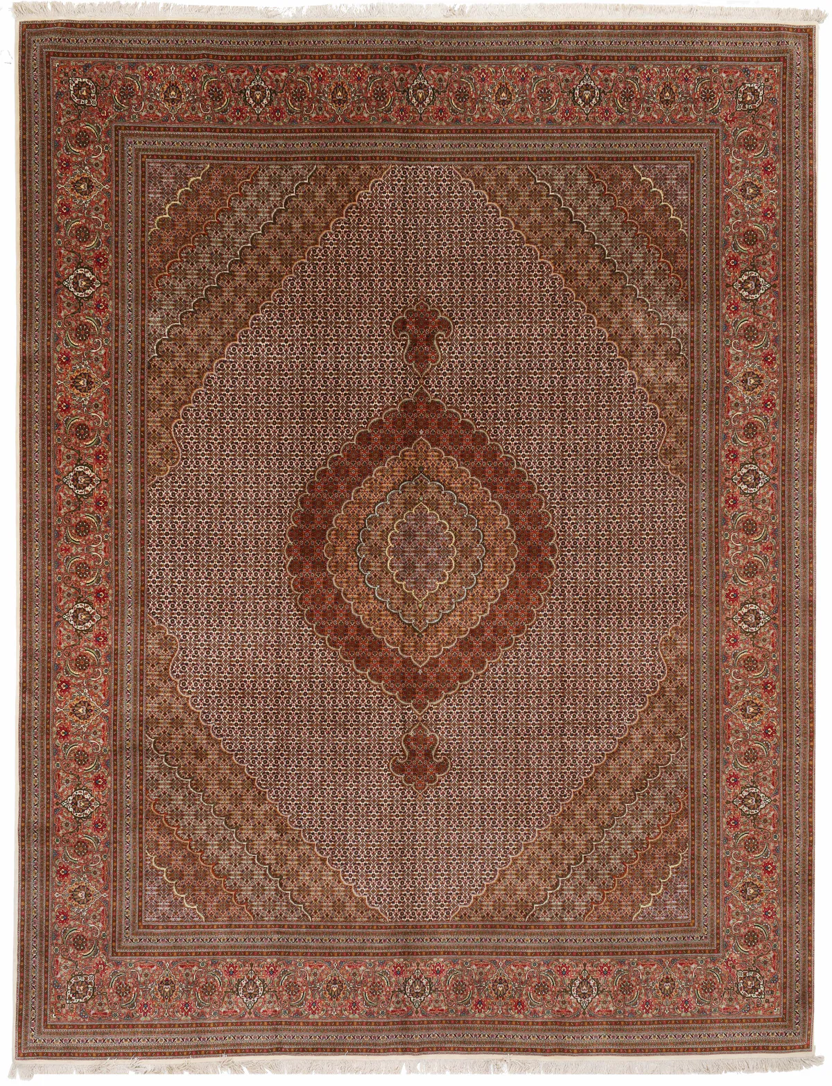 Tabriz Mahi Design Rug, 397 × 300 cm