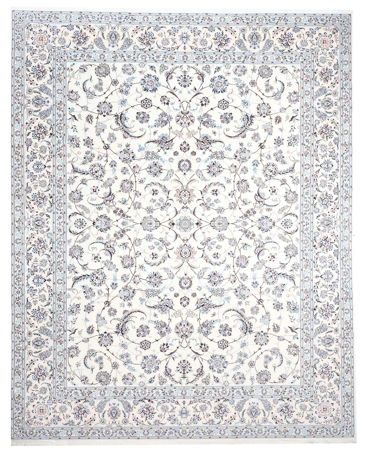 Fine Nain 6La Rug with Silk Highlights – 13'3 x 10, 406 × 306 cm