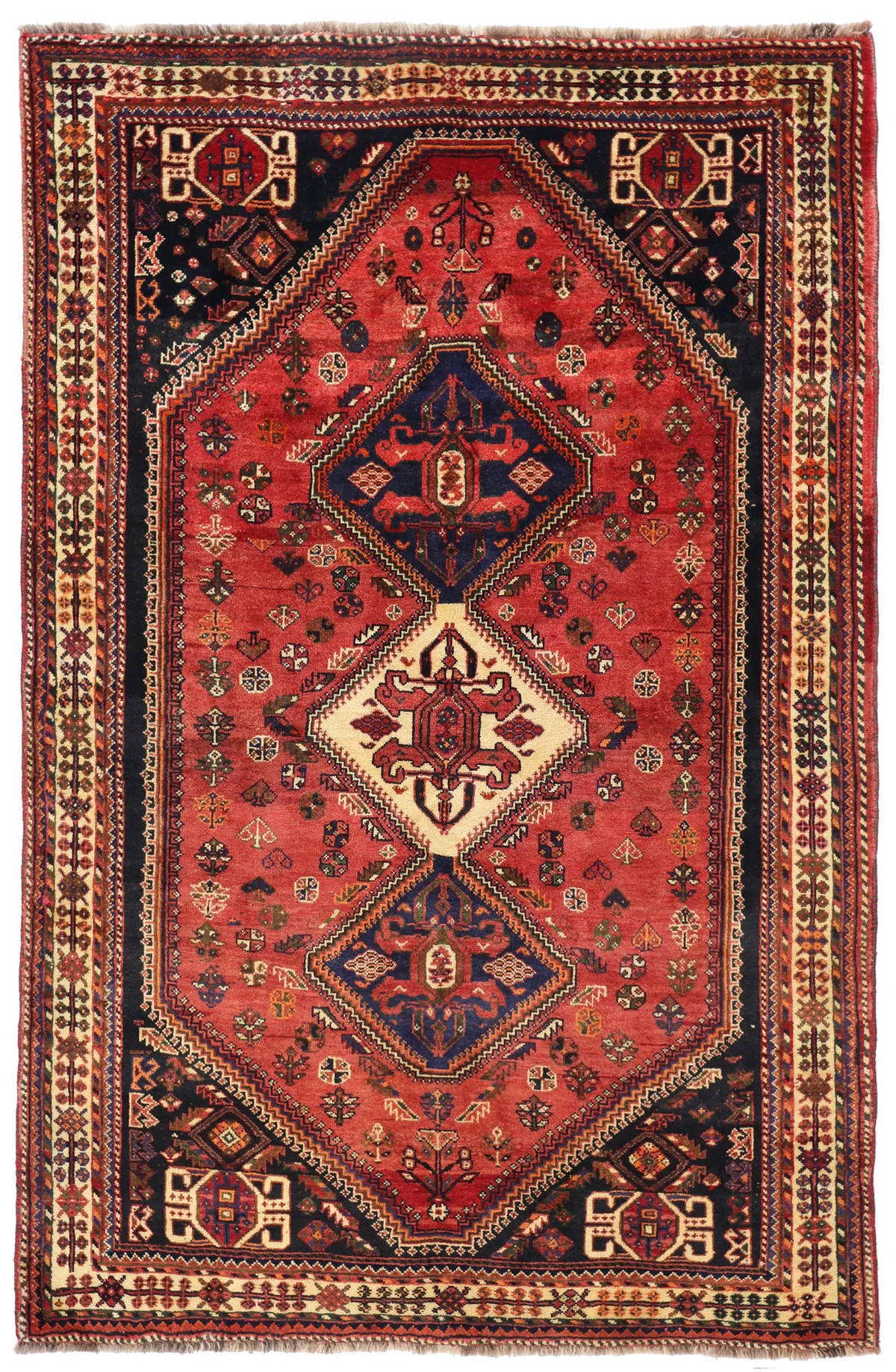 Nomadic Kashgai Qashgai rug, 253 × 161 cm