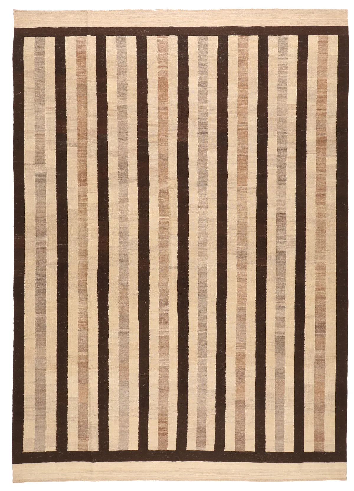 Kashgai / Qashgai Persian Kilim – Beige/Black, 286 × 215 cm
