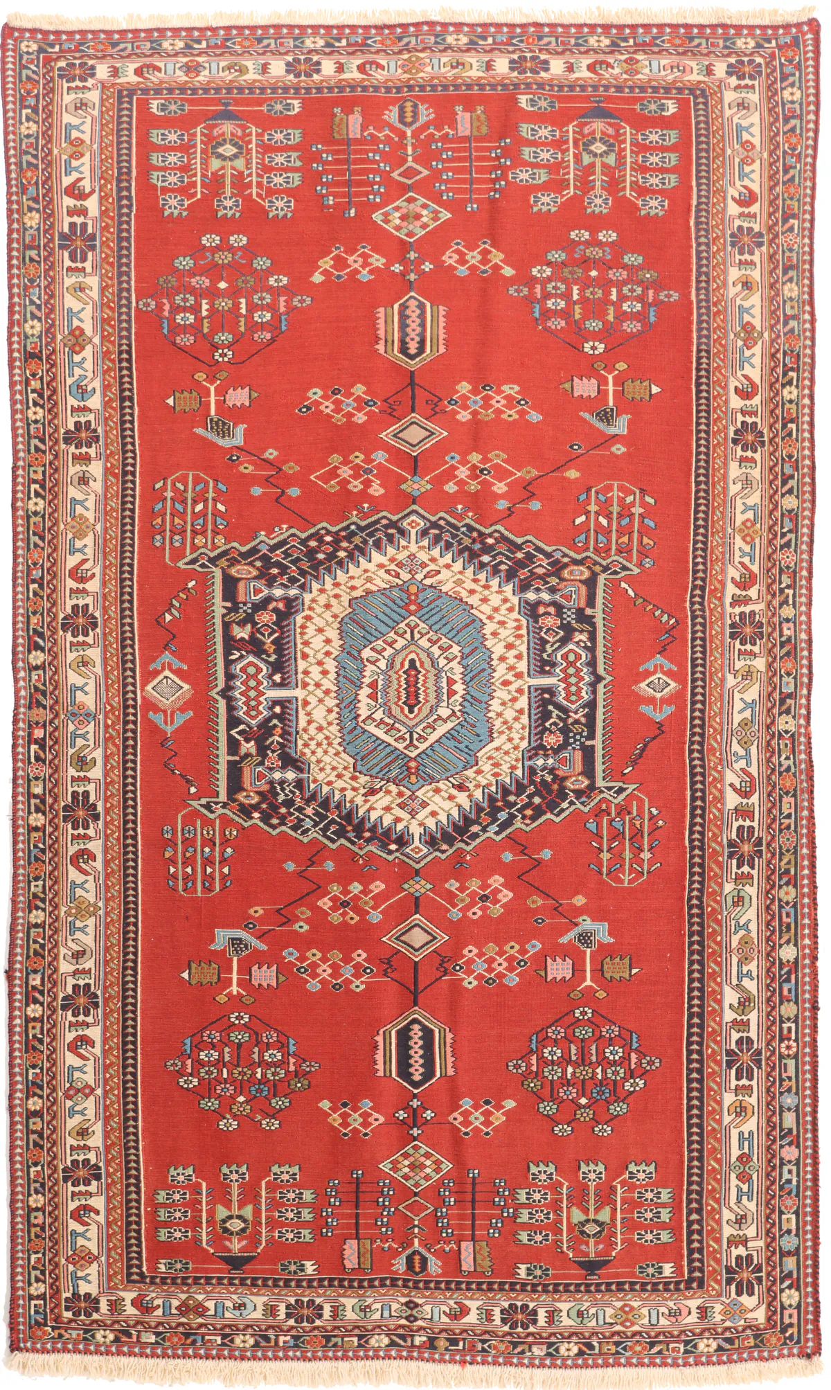 Suzani Afshar Kilim, 188 × 112 cm