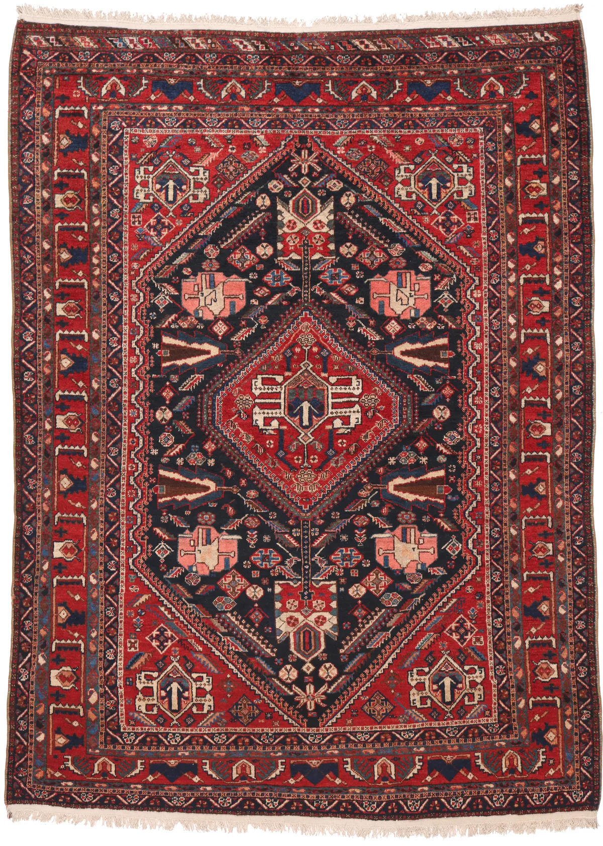 Antique Bakhtiar (Henigoon) Rug – circa 1900, 203 × 150 cm