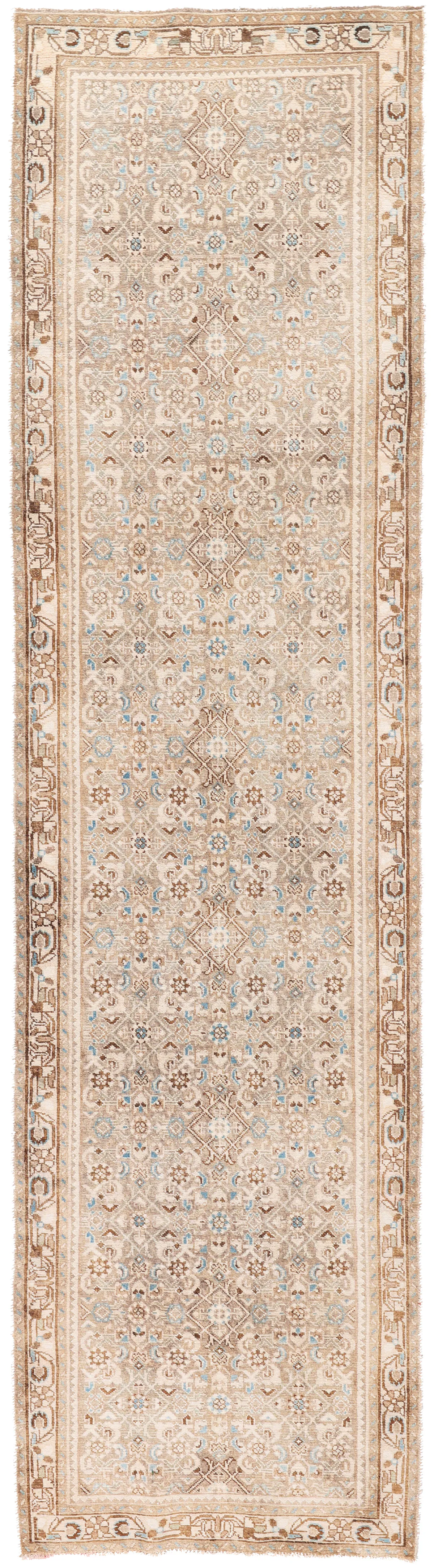 Persian Tabriz vintage / overdyed, 392 × 98 cm