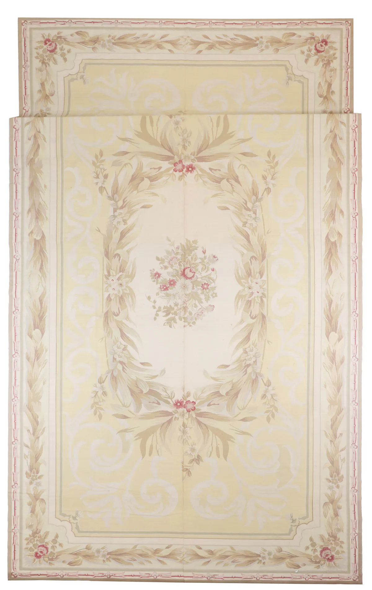 Pale Yellow Needlepoint Rug, 564 × 321 cm