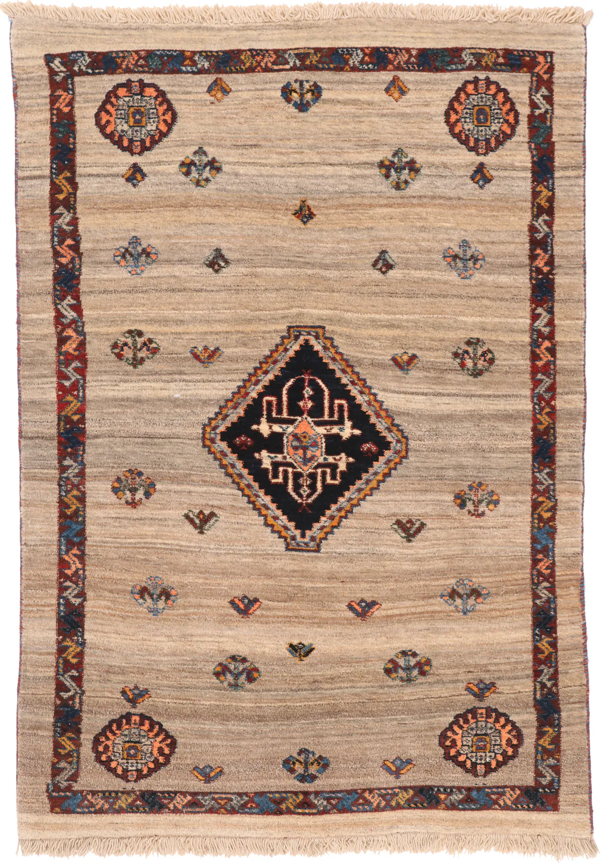 Persian baharlou rug – beige, 143 × 100 cm