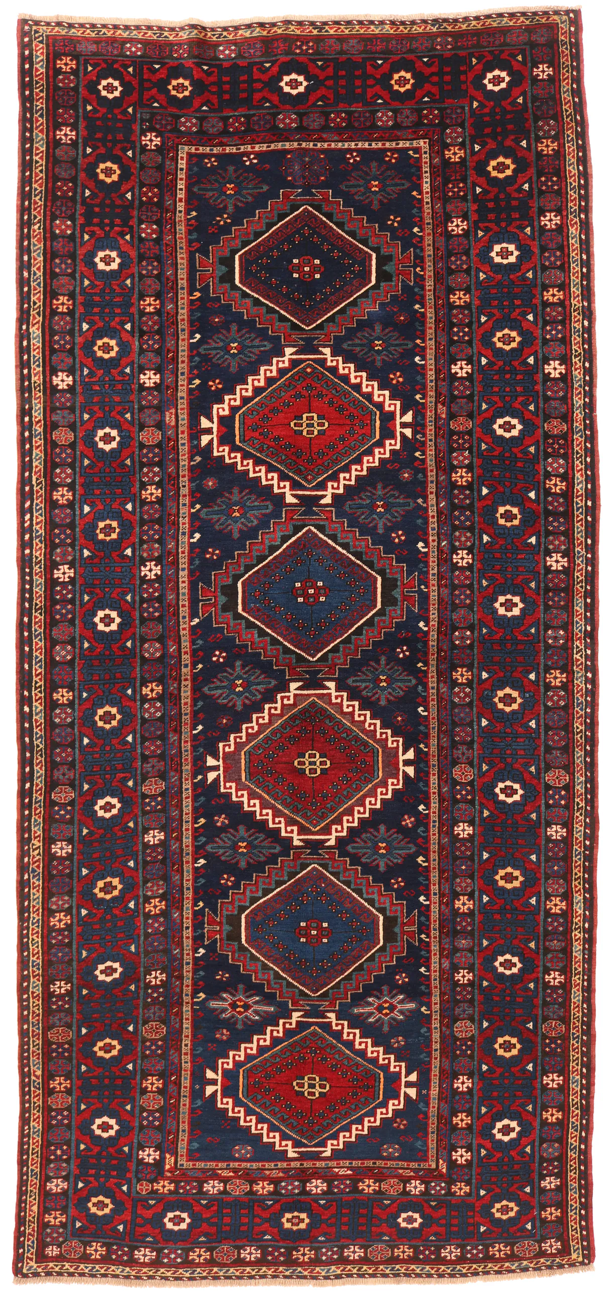 Antique Shirvan Rug – circa 1900, 296 × 131 cm