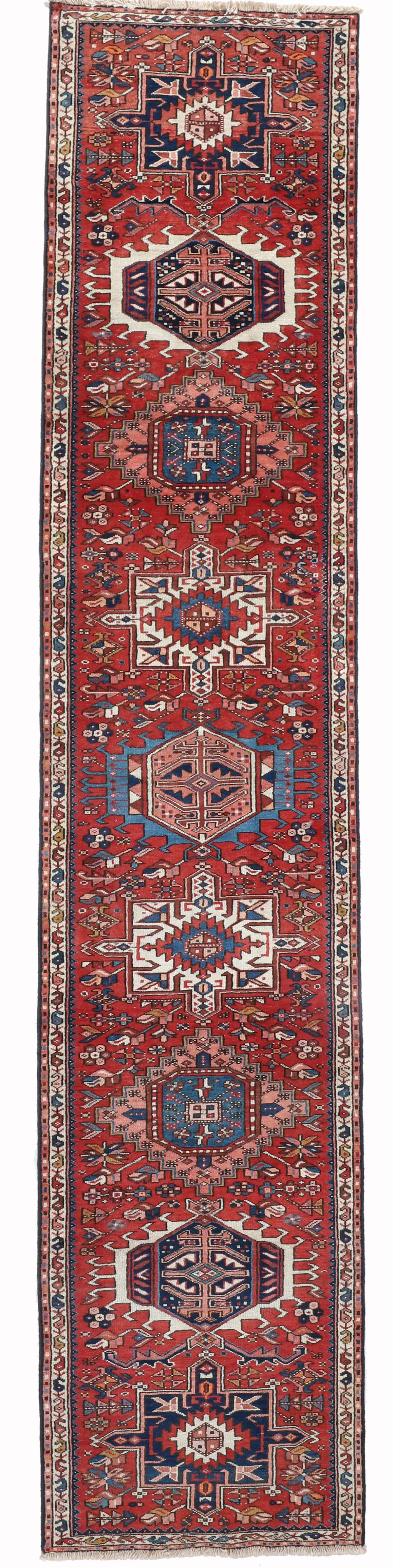 Antique Persian Karadja Runner, 434 × 85 cm