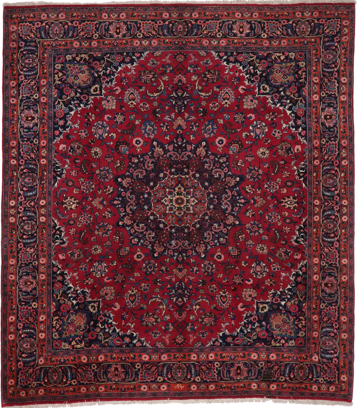 Persian Mesha Rug – Red, 317 × 292 cm