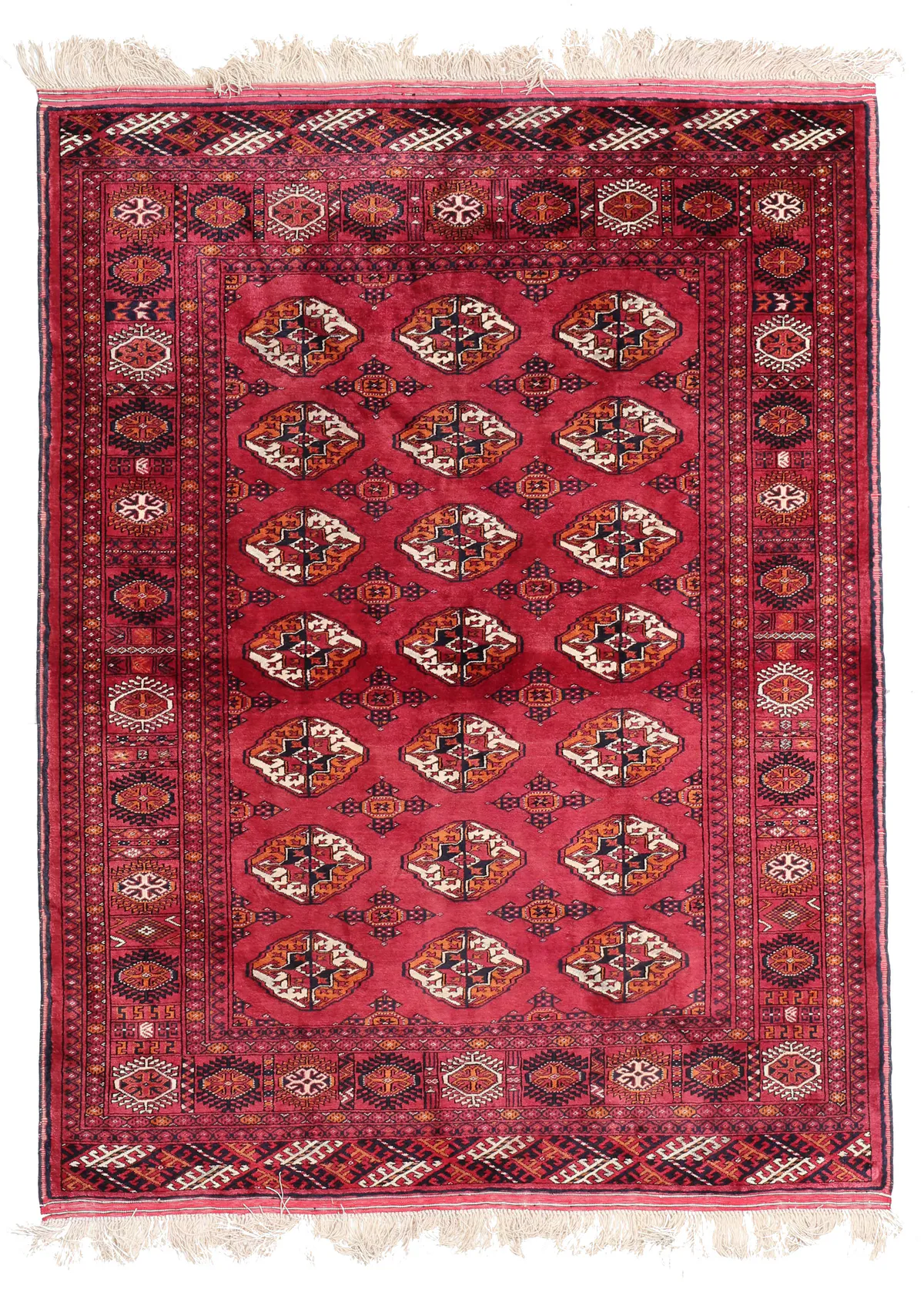 Handknotted Tekke Turkaman Pure Silk Rug, 170 × 134 cm