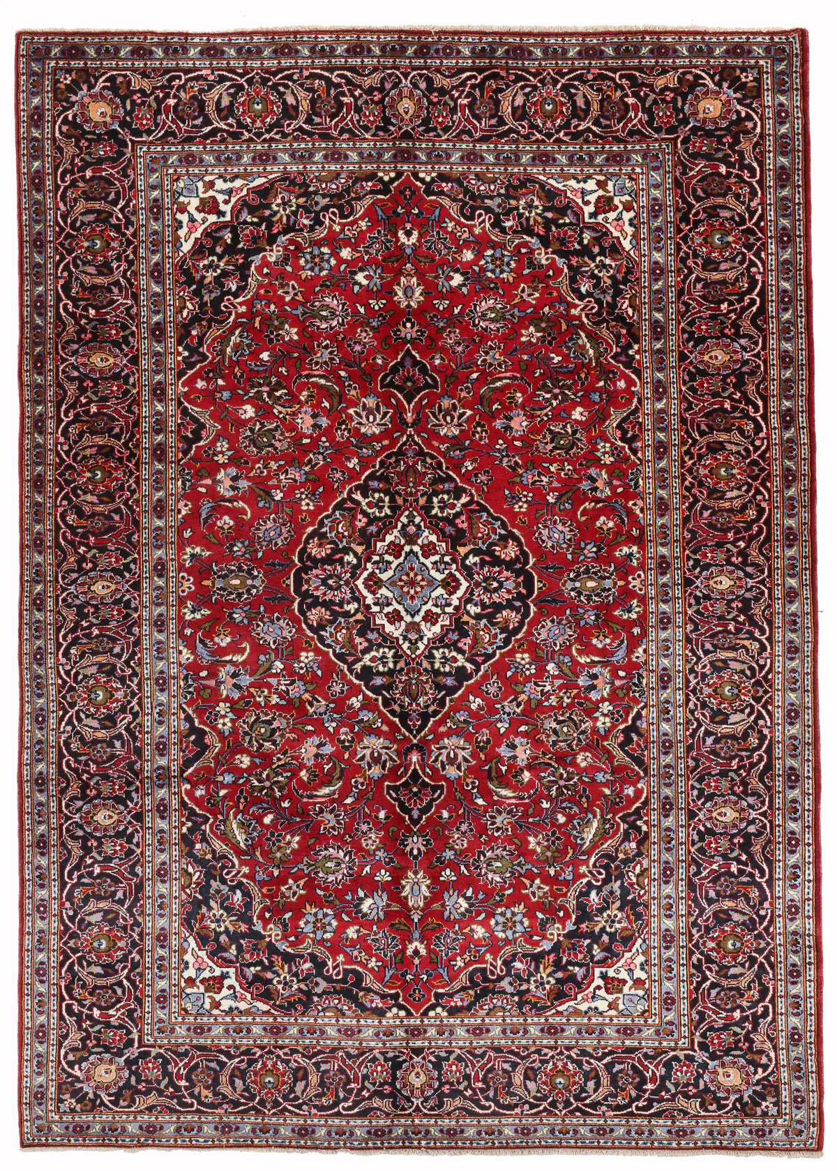 Persian Kashan / Keshan Red Rug, 298 × 210 cm