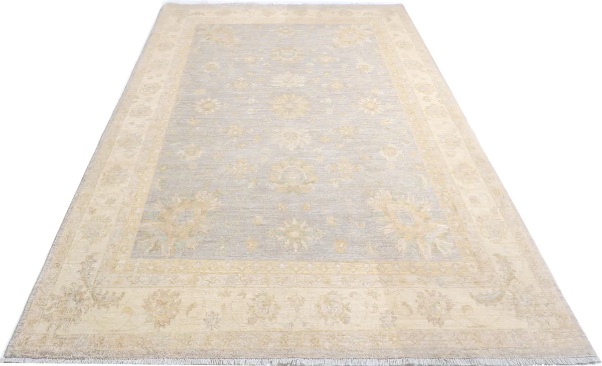 Garous Ziegler Rug in Grey and Beige, 257 × 172 cm