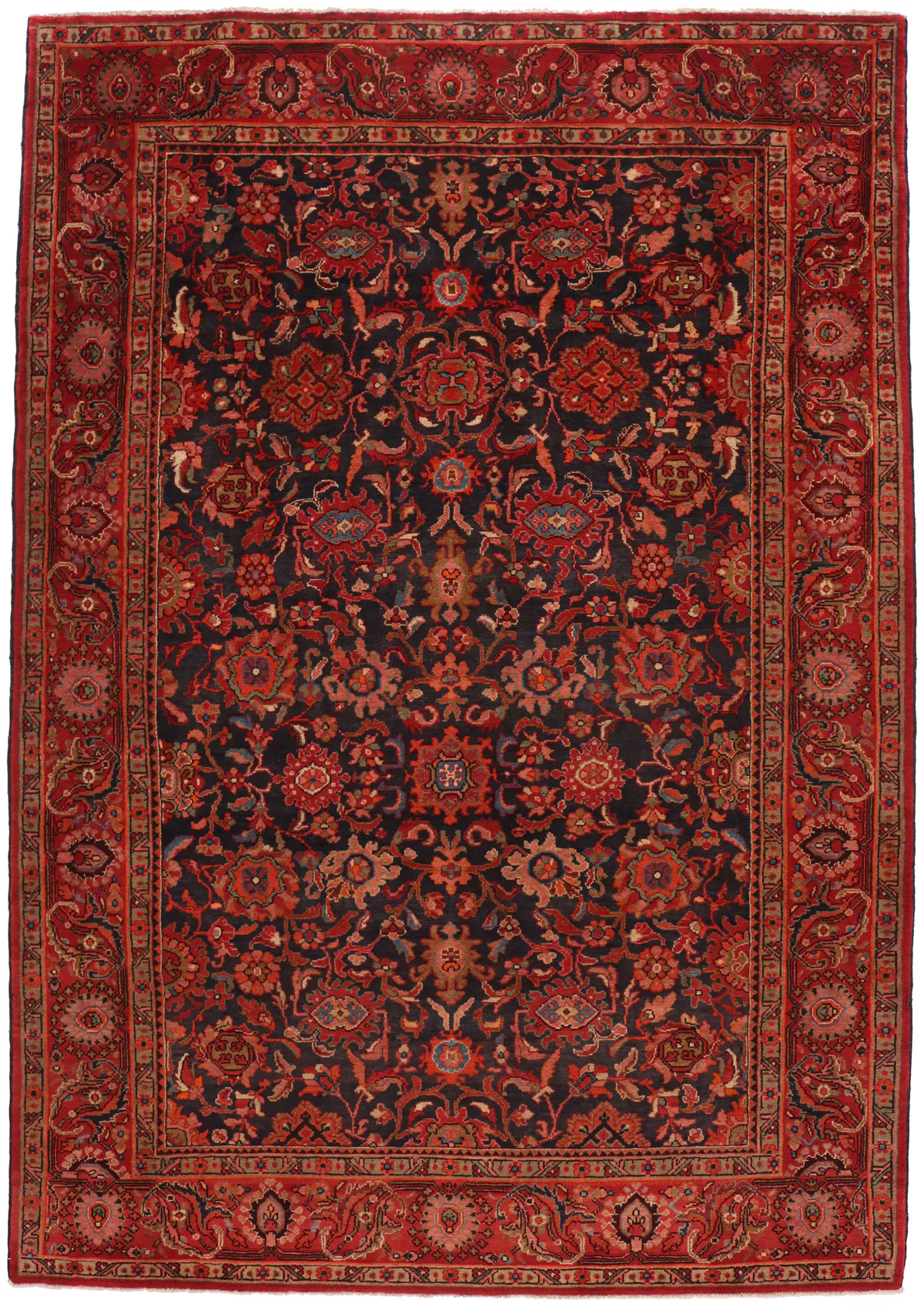 Nanaj Rug – Navy, 334 × 232 cm