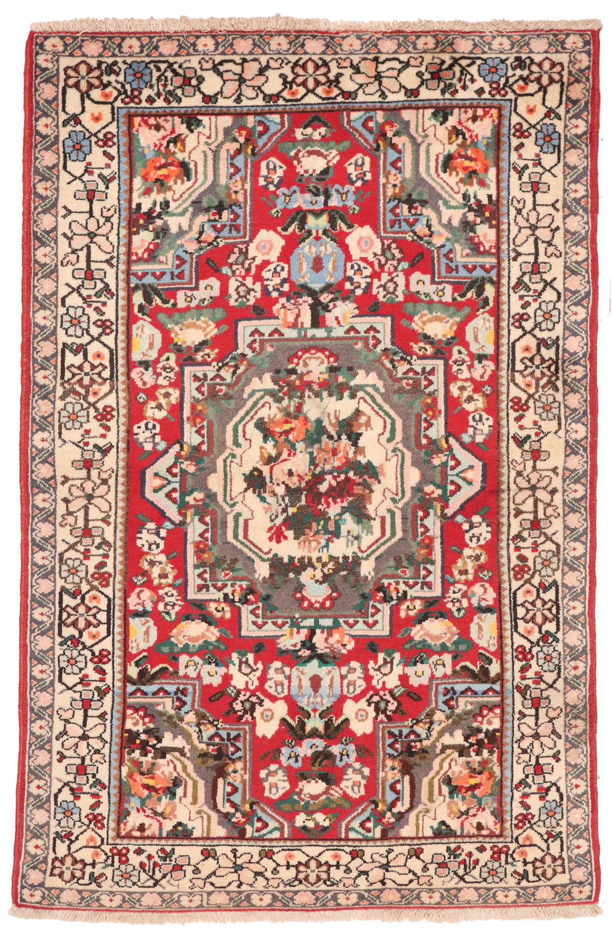 Persian Bakhtiar Rug Red & Blue, 172 × 110 cm