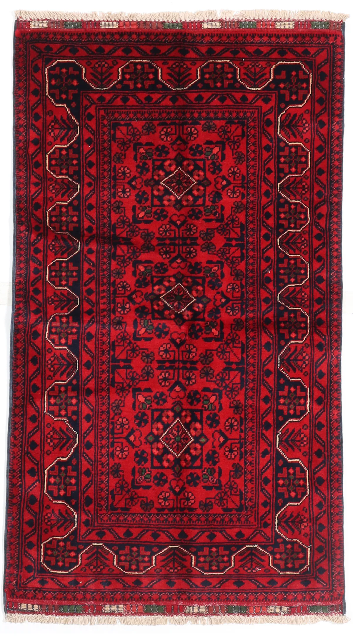 Afghan Khal Mohammad Rug – 4 x 2'2, 123 × 69 cm