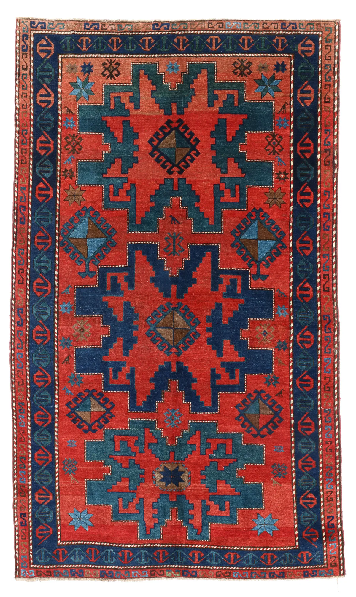 Antique Kazak Rug – circa 1900, 235 × 134 cm