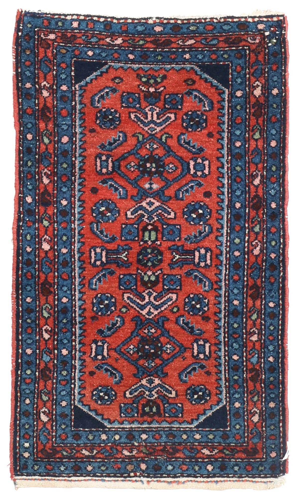 Persian Hamedan Rug – 3'4 x 2, 104 × 62 cm