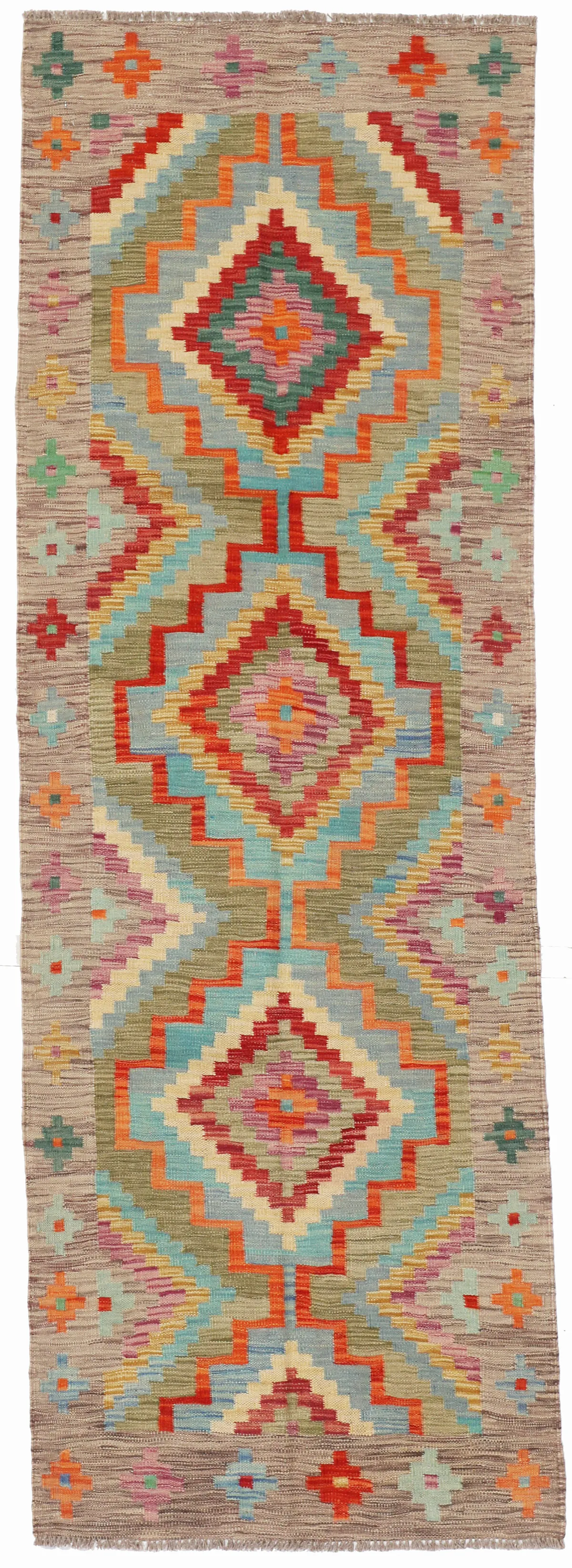 Shirvan Design Kilim Runner, 244 × 85 cm