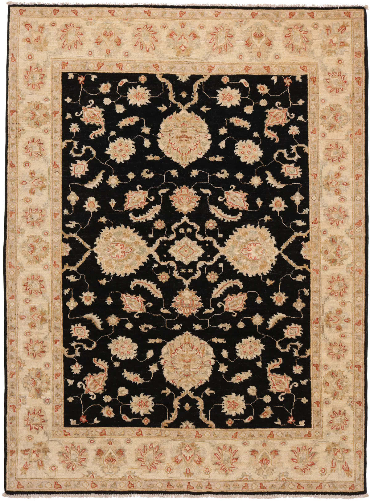 Garous / Ziegler design Rug – Black, 203 × 150 cm