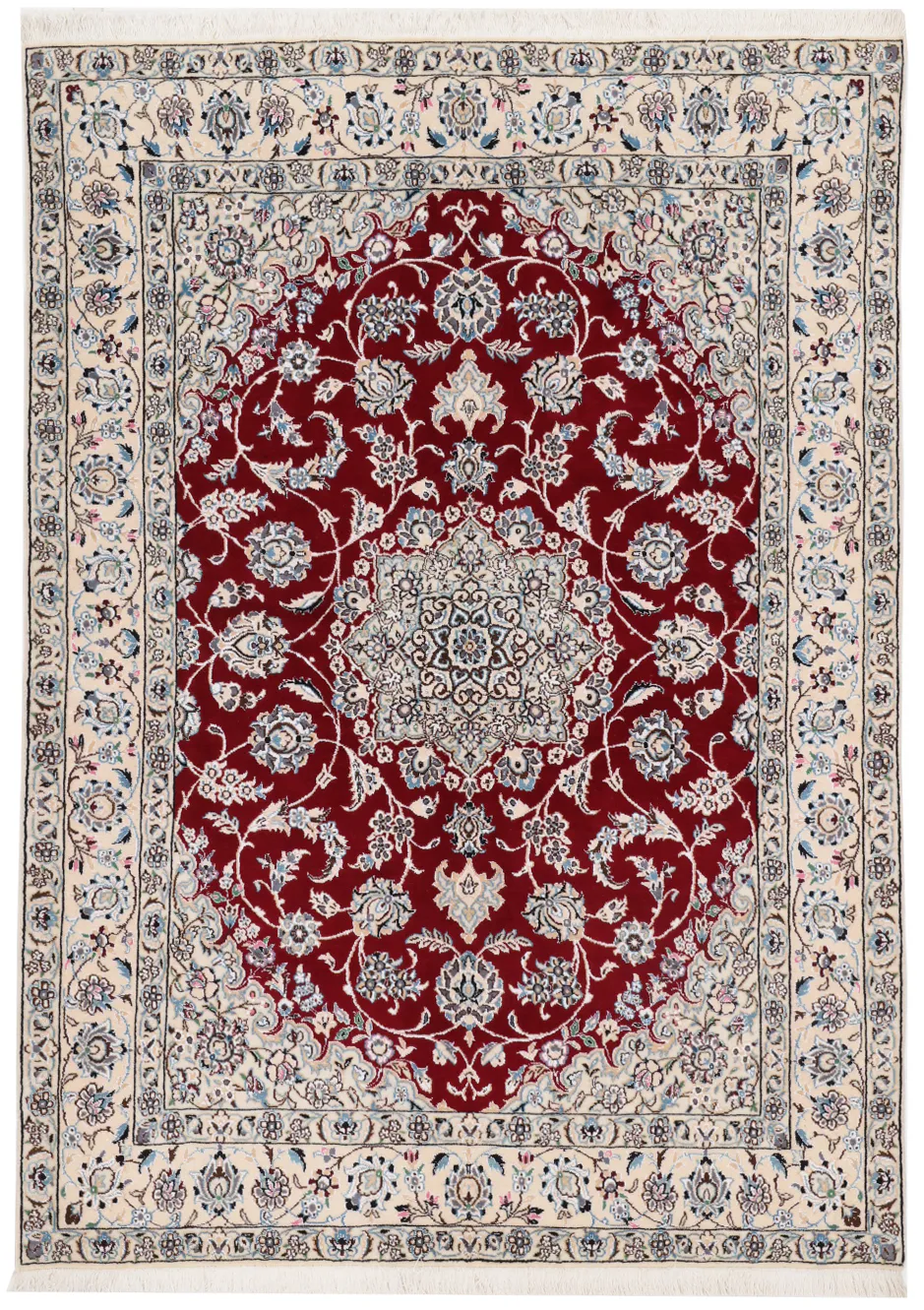 Persian Fine Nain With Silk Highlights, 209 × 148 cm