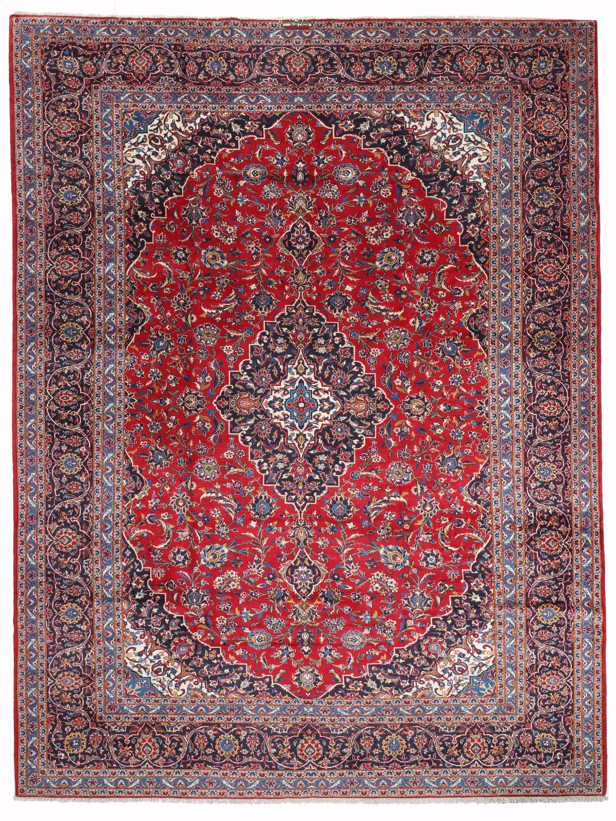 Large Persian Keshan Kashan Rug, 402 × 295 cm