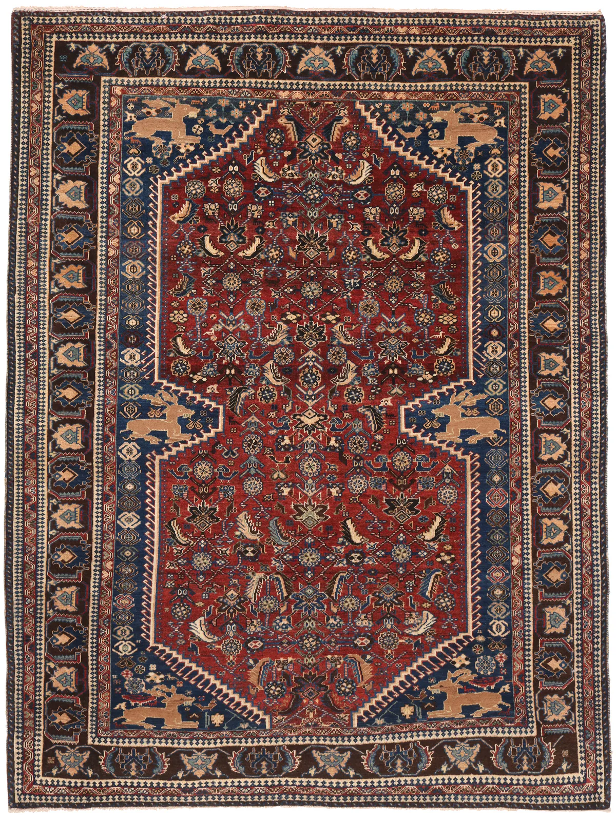 Antique Kashgai Safi – Khani – circa 1920, 204 × 154 cm