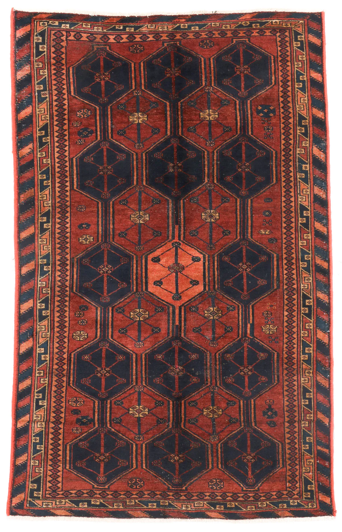 Antique Poshtkohi Rug – circa 1930, 194 × 120 cm