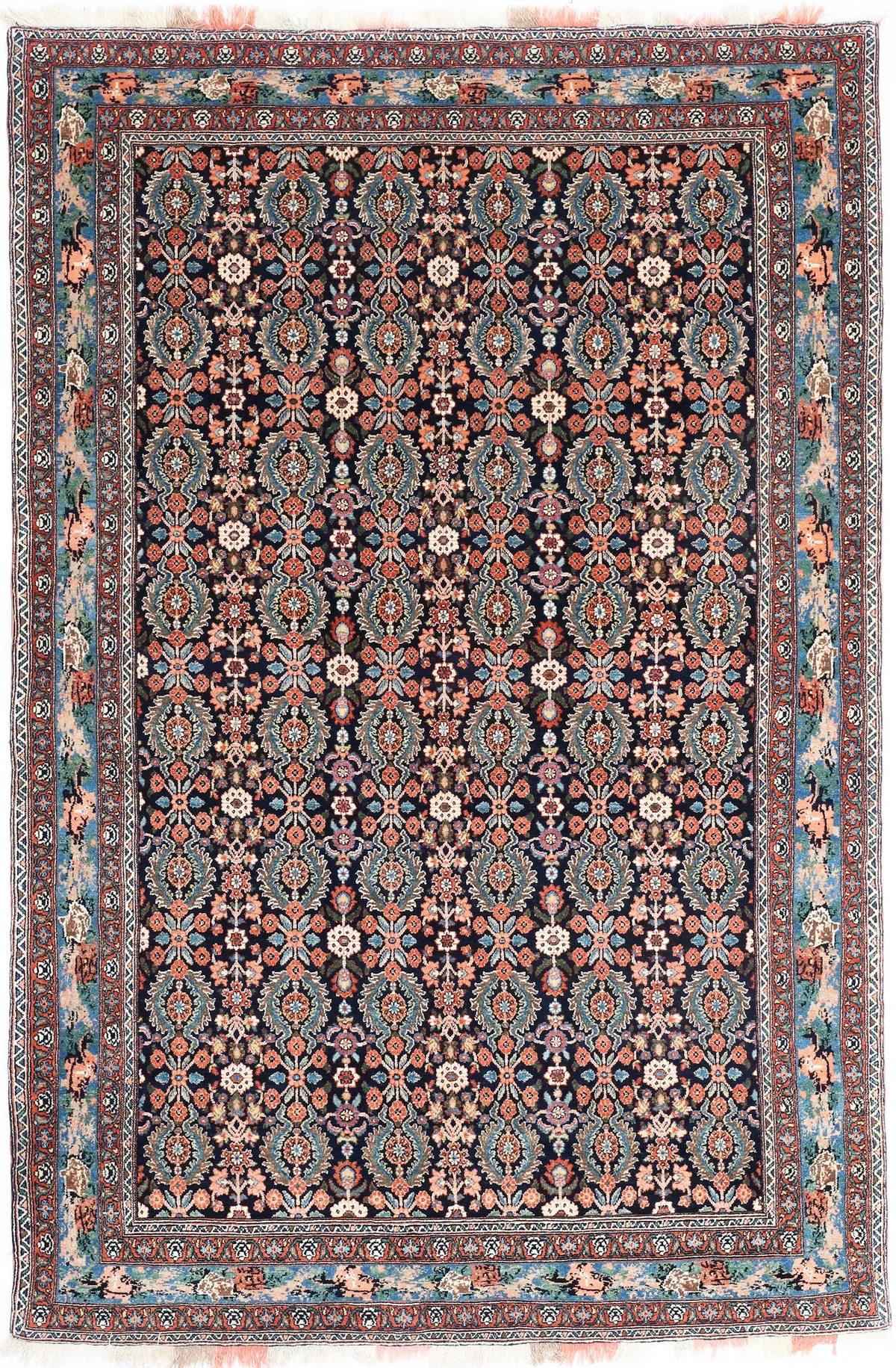 Persian Senneh (Haft Rang), 242 × 160 cm