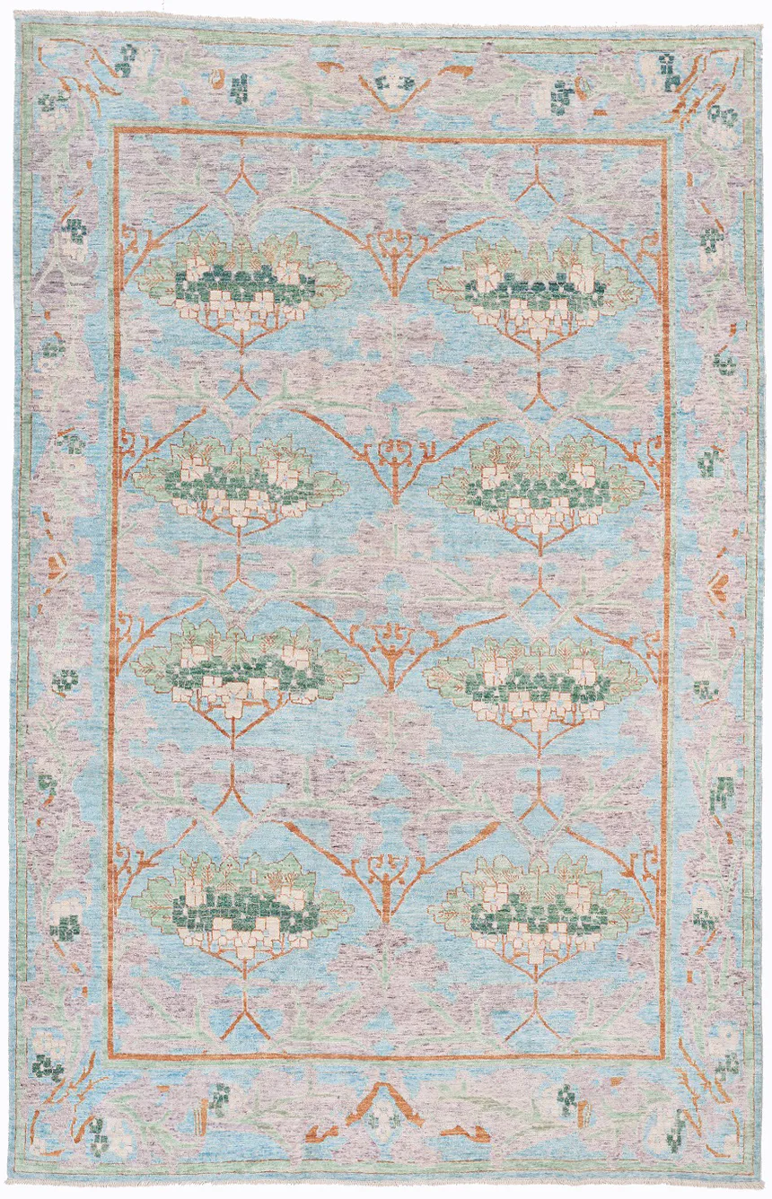 Arts & Crafts in Blue & Mix, 307 × 196 cm