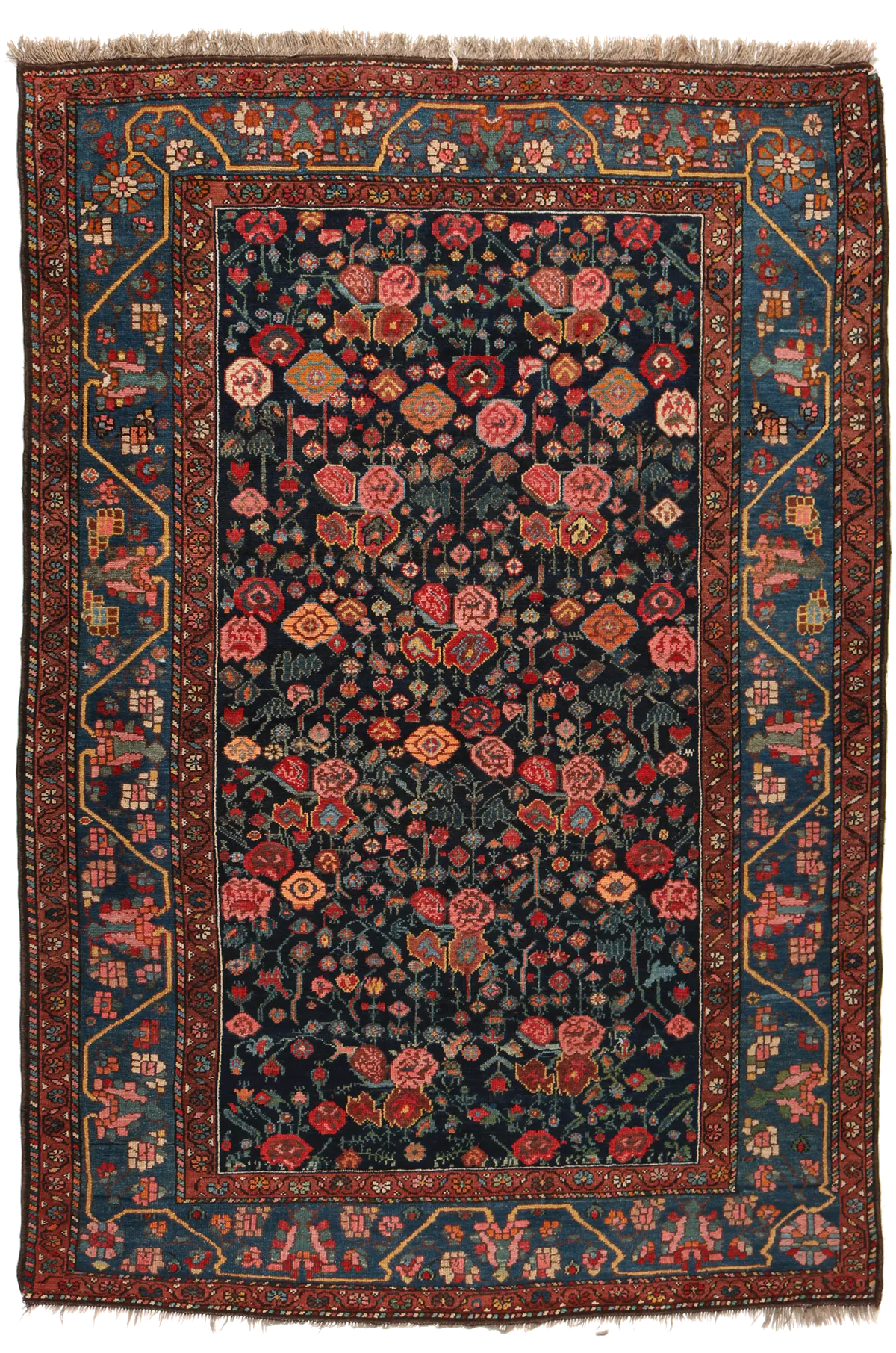 Antique Bakhtiar (Samman) Rug – circa 1890, 220 × 151 cm