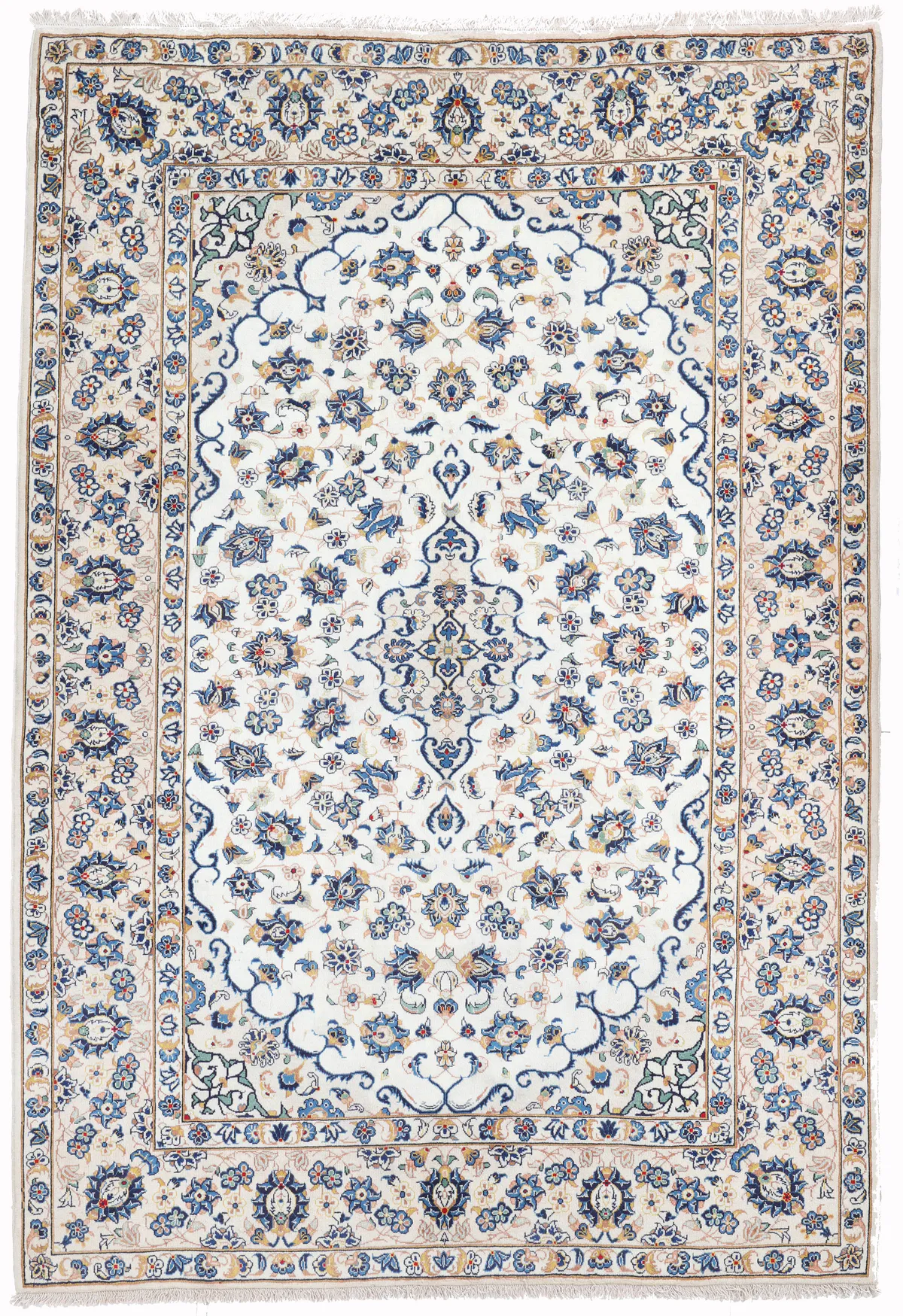 Persian Kashan / Keshan Rug Beige, 300 × 200 cm