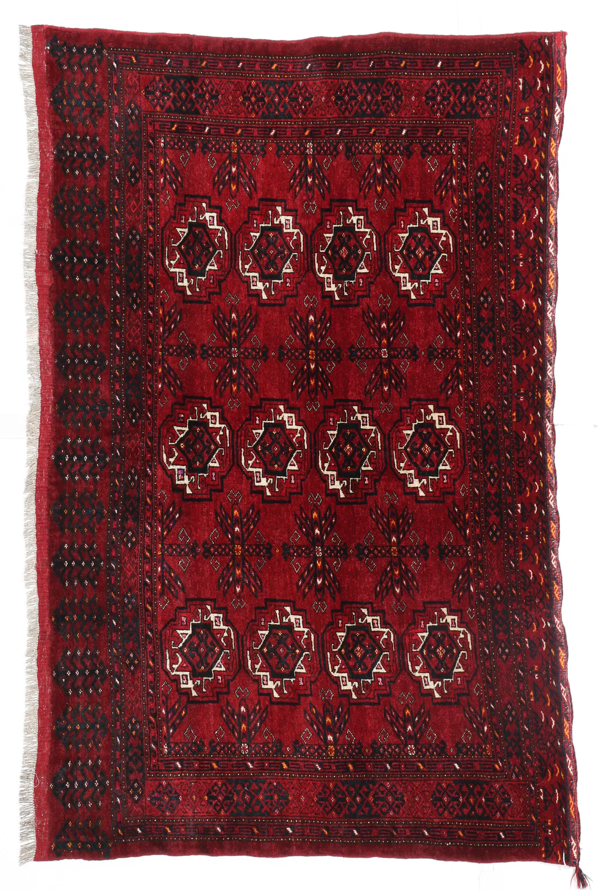 Handknotted Afghan Part Silk Rug, 173 × 113 cm