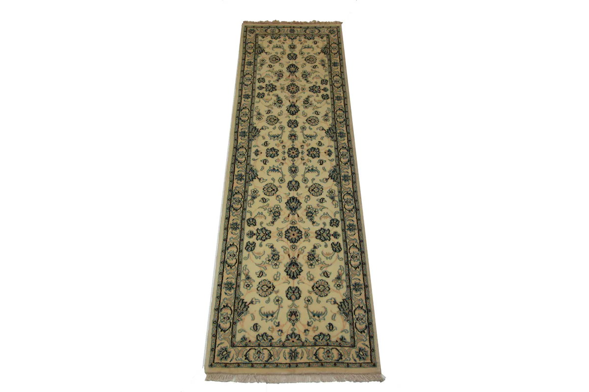 PERSIAN NAIN RUG WITH SILK HIGHLIGHTS, 200 × 60 cm