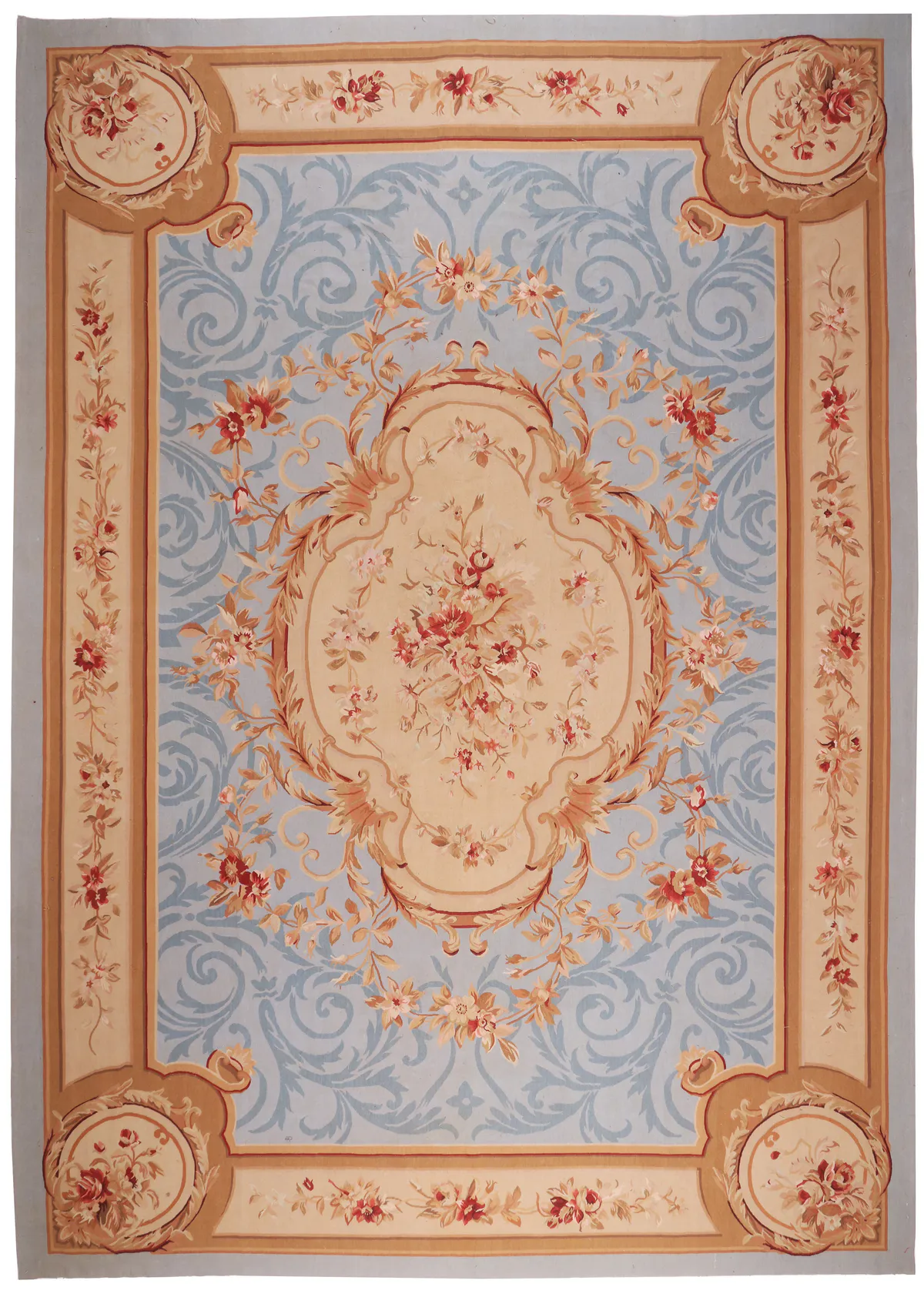 Aubusson Rug – Floral Design, 549 × 366 cm