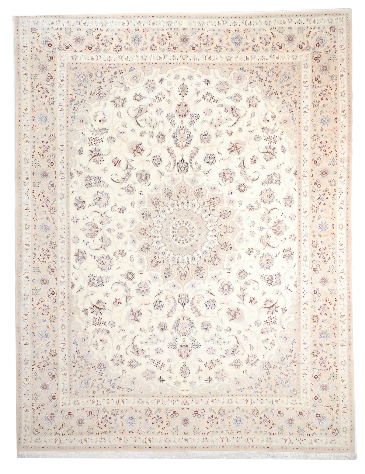 Fine Nain 9La Rug with Silk Highlights, 412 × 298 cm